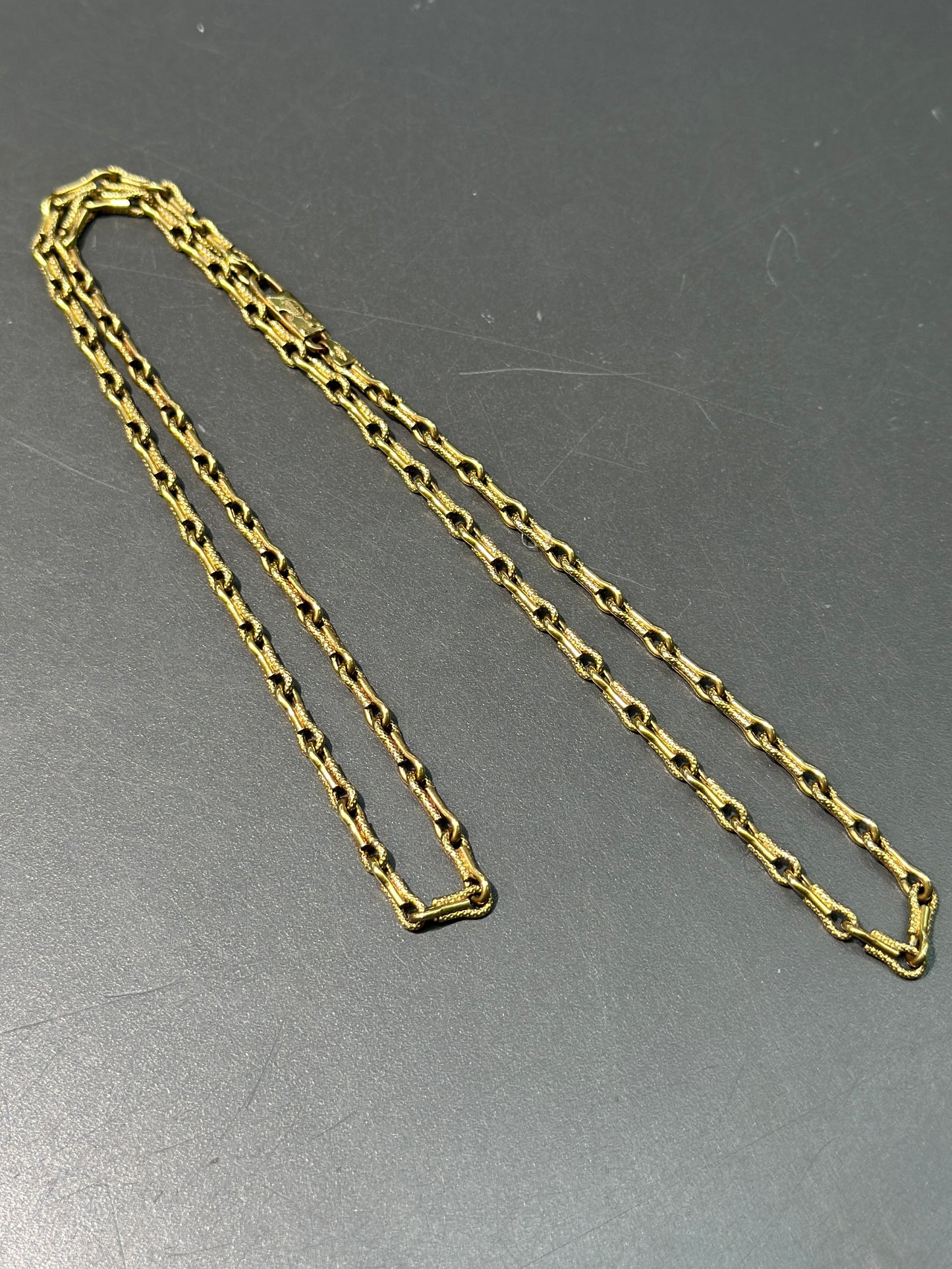 Chini 18K Gold Fancy Link Necklace 20”