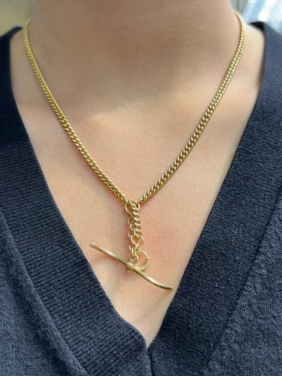 Vintage 14K Gold Albert Chain