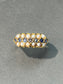 Bague victorienne en perles naturelles et saphir en or 15 carats