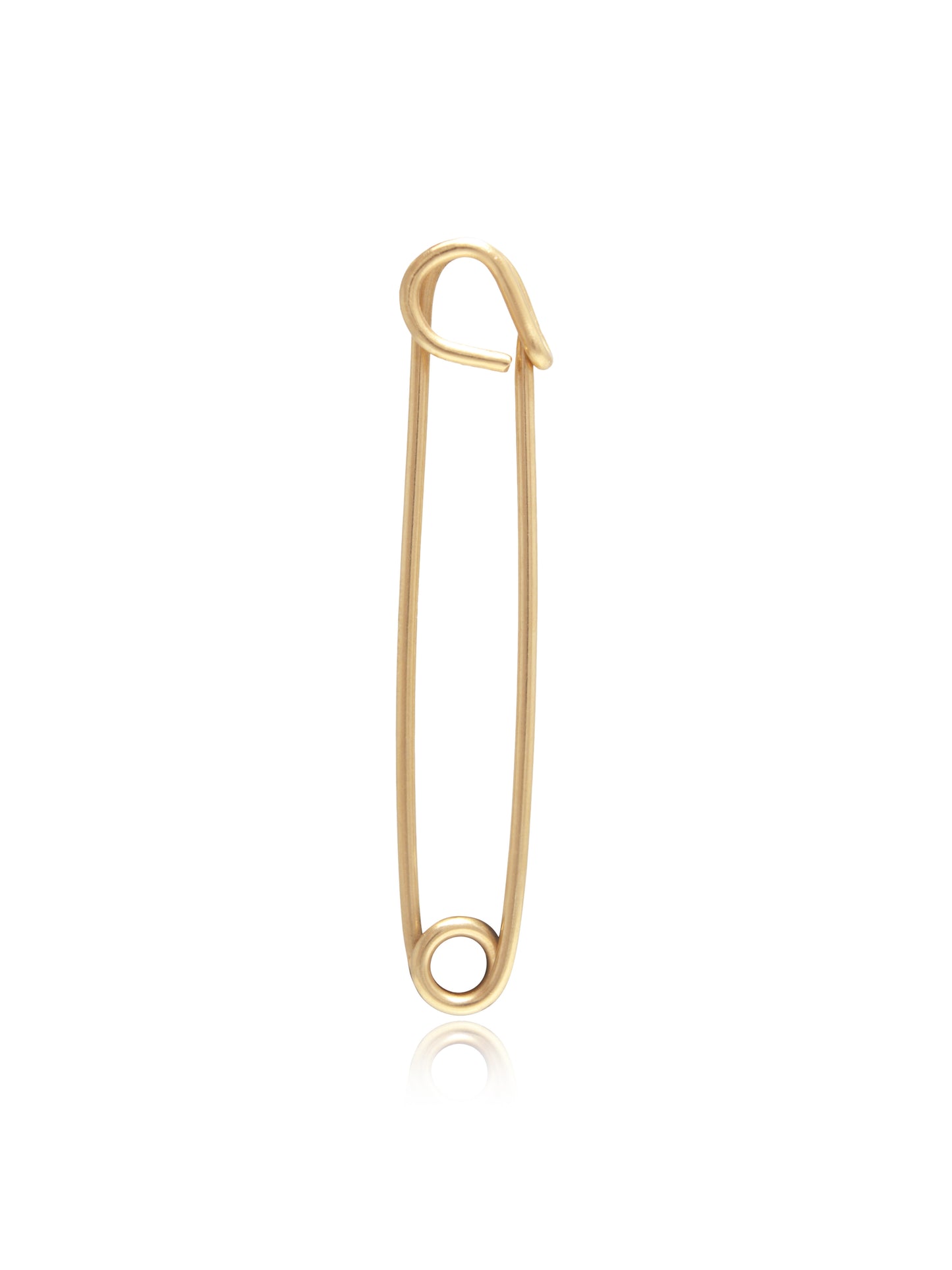 Vintage 14K Gold Large Safety Pin Brooch