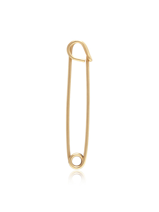 Vintage 14K Gold Large Safety Pin Brooch