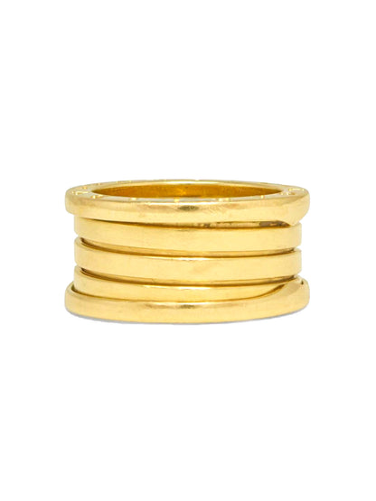 Blvgari 18K Gold B.zero1 Ring SZ 7.5