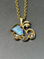 Vintage 14K Gold Boulder Opal Diamond Pendant