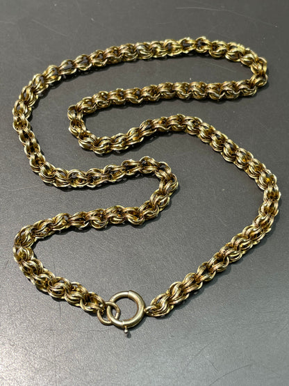 Antique 14K Yellow Gold Belcher Chain Necklace 20.0 inch