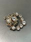 Antique 14K Yellow Gold Enamel Sapphire Fringe Articulated Pendant Brooch