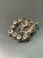 Antique 14K Yellow Gold Enamel Sapphire Fringe Articulated Pendant Brooch
