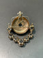 Antique 14K Yellow Gold Enamel Sapphire Fringe Articulated Pendant Brooch