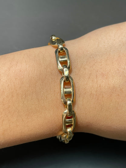 Vintage 14K Gold Mariner Link Bracelet