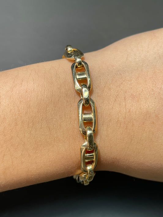 Vintage 14K Gold Mariner Link Bracelet