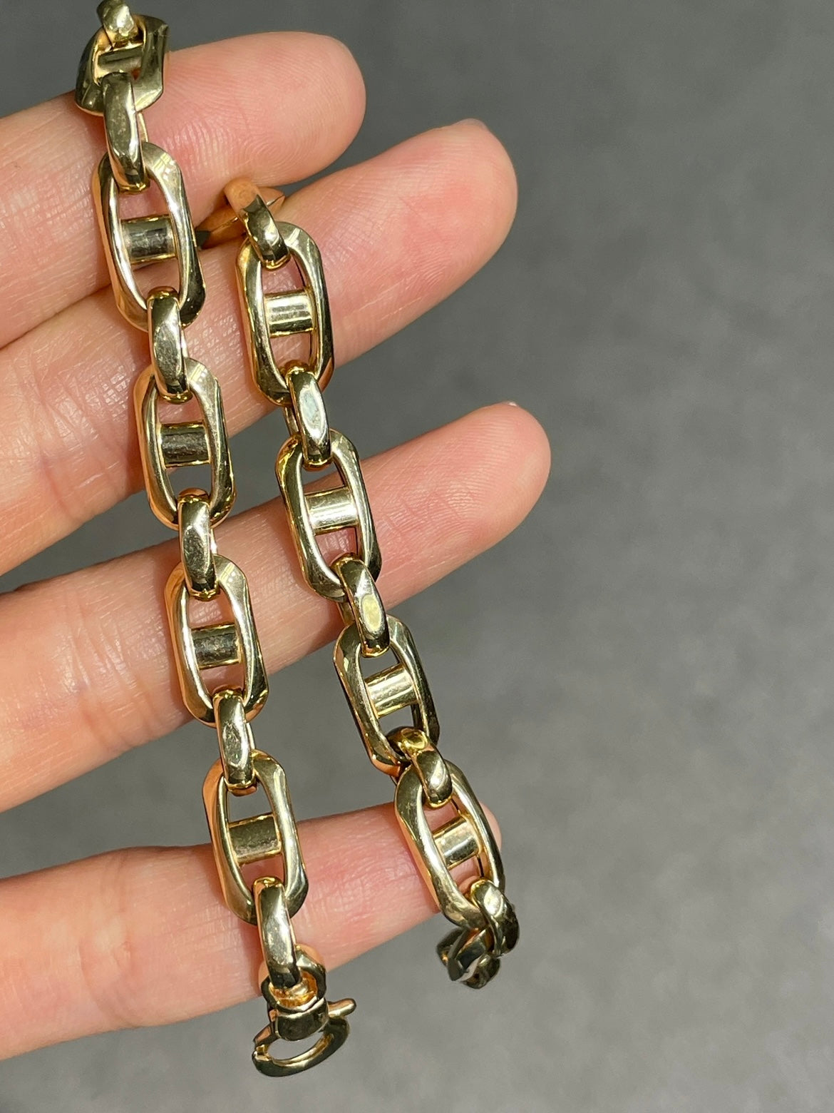 Vintage 14K Gold Mariner Link Bracelet