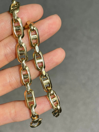 Vintage 14K Gold Mariner Link Bracelet