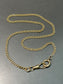 Vintage 14K Yellow Gold 3.0 mm Curb Link Watch Chain Necklace 16.0 inch