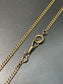 Vintage 14K Yellow Gold 3.0 mm Curb Link Watch Chain Necklace 16.0 inch