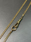Vintage 14K Yellow Gold 3.0 mm Curb Link Watch Chain Necklace 16.0 inch
