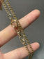 Vintage 14K Yellow Gold 3.0 mm Curb Link Watch Chain Necklace 16.0 inch