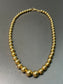 Vintage 14K Yellow Gold 12.0 mm Graduated Bead Necklace 16.0 inch