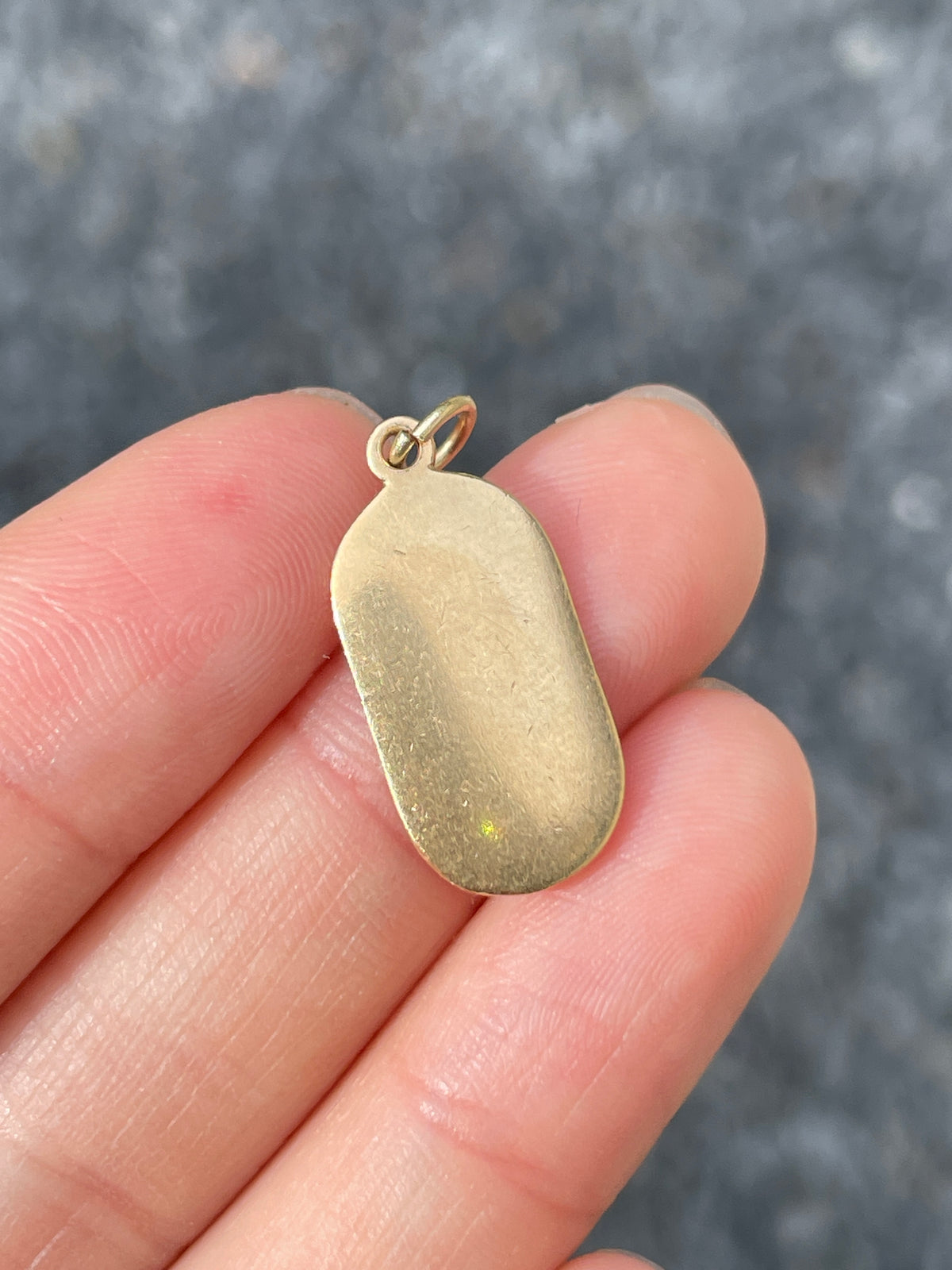 Vintage 14K Gold Engravable Tag Charm