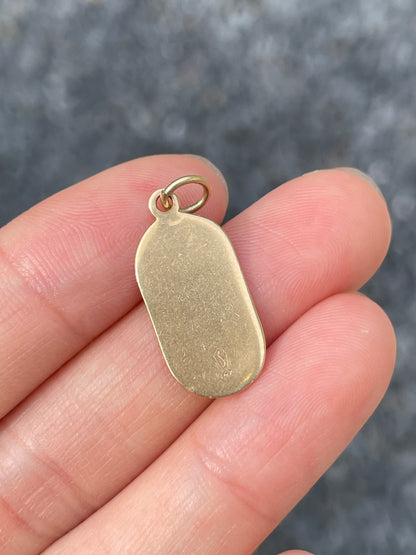 Vintage 14K Gold Engravable Tag Charm