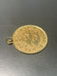 Vintage 14K Yellow Gold Large Gemini Round Horoscope Pendant