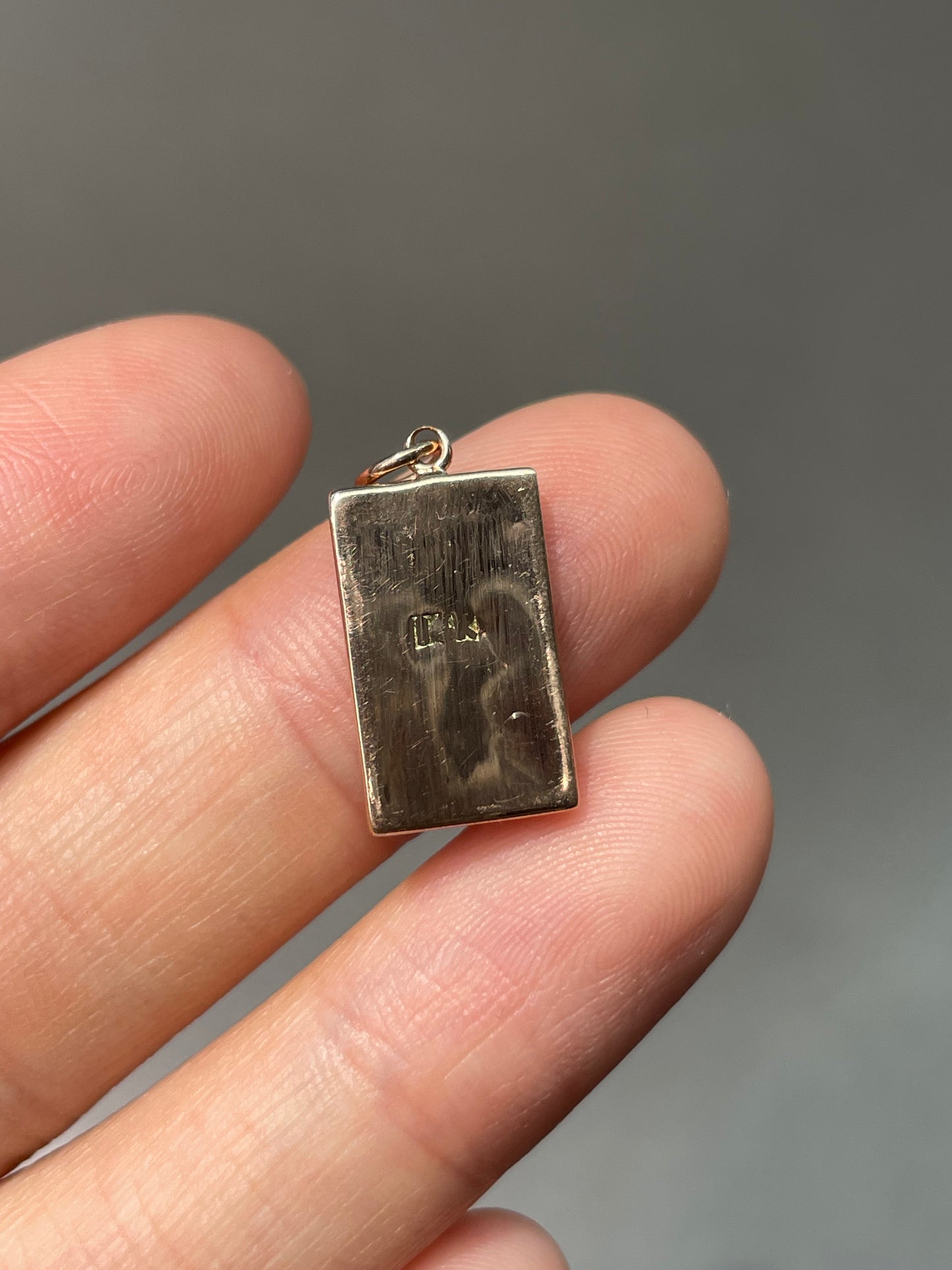 Vintage 14K Yellow Gold Mini Abacus Charm Pendant