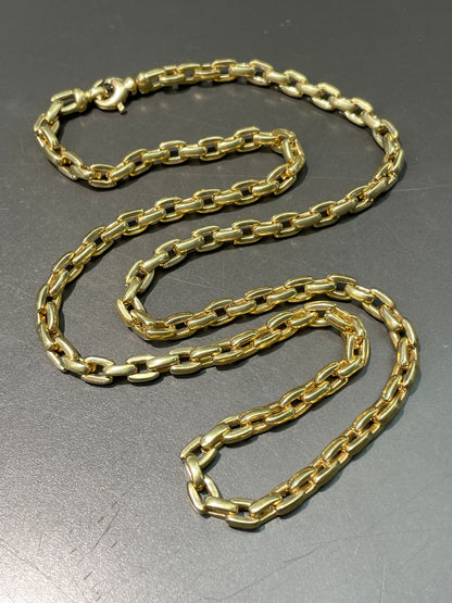 Vintage 14K Gold Elongated Rolo Link Chain