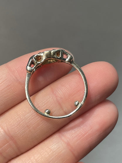 Antique 14K Gold 0.62 CTW Diamond Cluster Diamond Ring