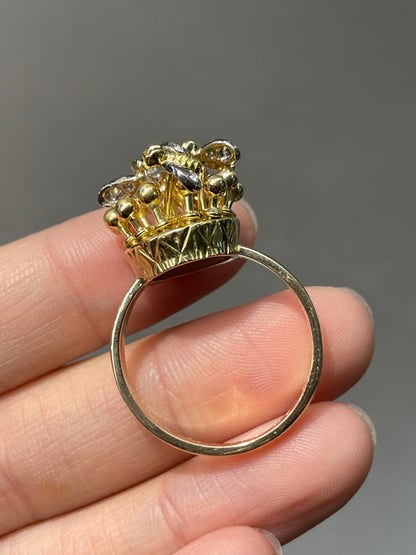 Vintage 14K Yellow Gold 0.35 CTW Diamond Bee En Tremblant Ring