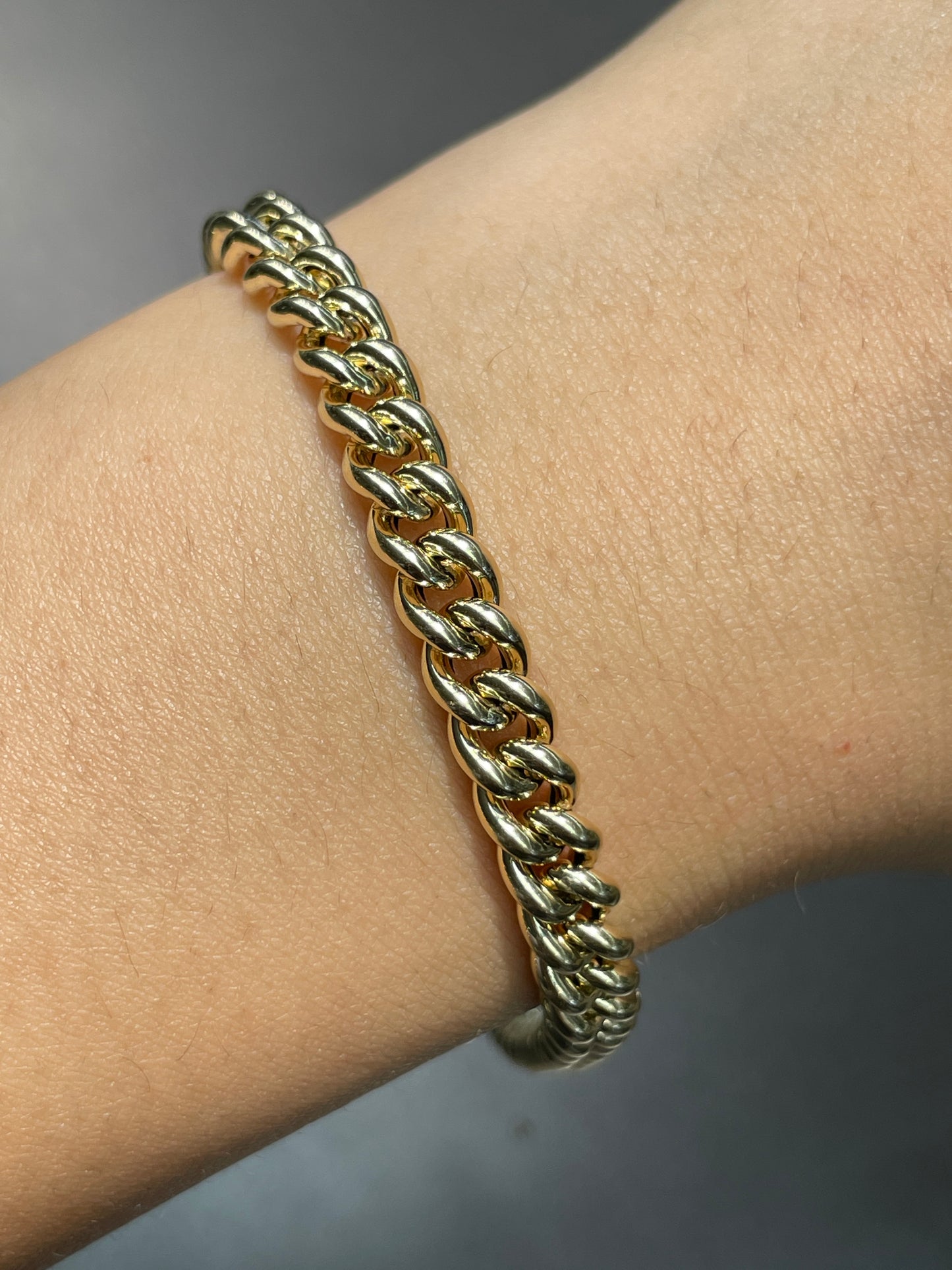 14K Gold 6.0 mm Puffy Curblink Bracelet