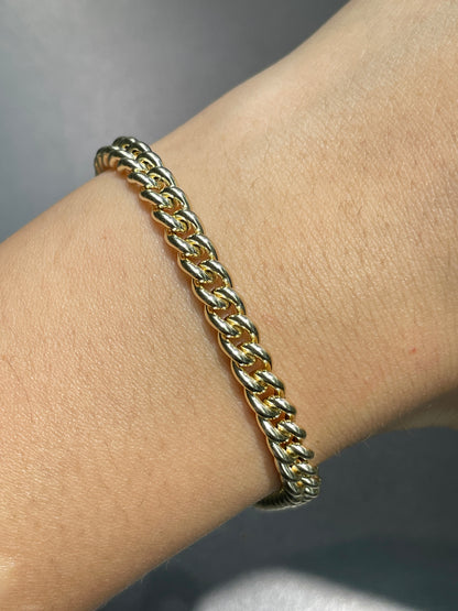 14K Gold 5.0 mm Puffy Curblink Bracelet