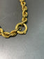 Antique 18K Yellow Gold Twisted Rope Chain Link Necklace