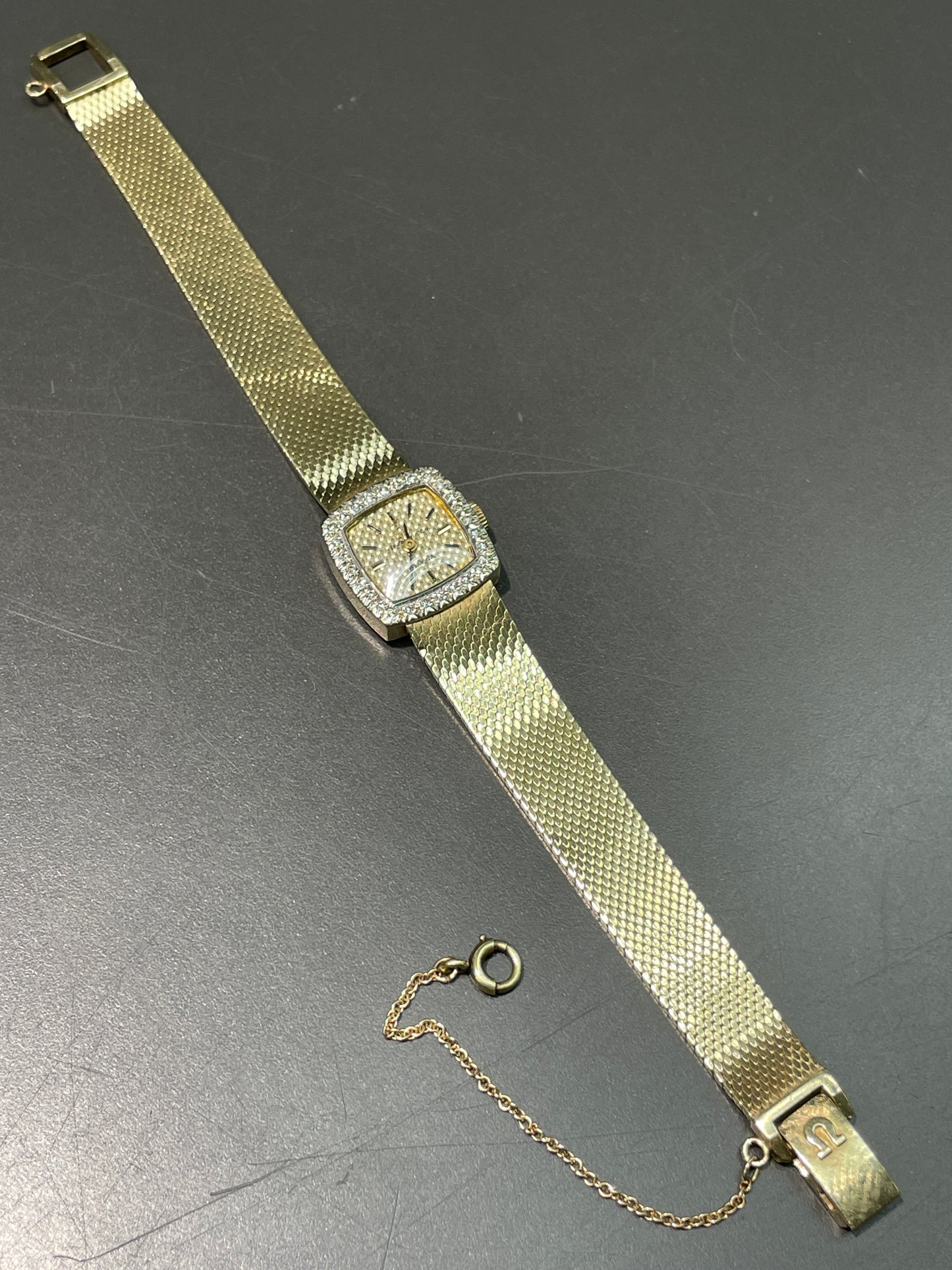 Vintage Omega for Tiffany & Co. 14K Gold Wrist Watch