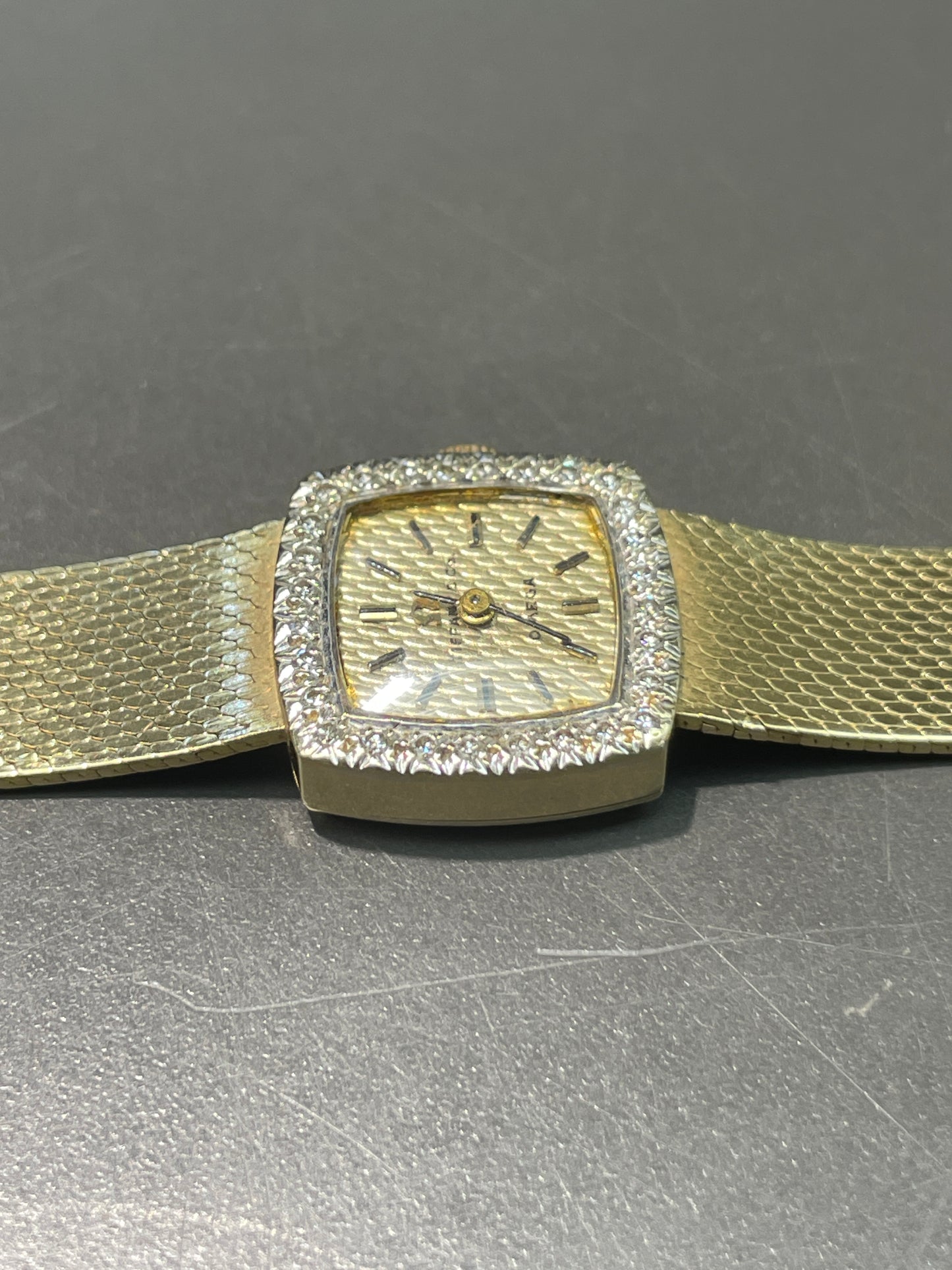 Vintage Omega for Tiffany & Co. 14K Gold Wrist Watch