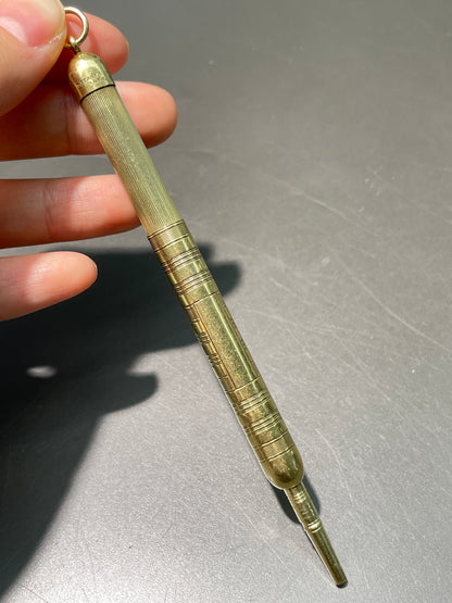 Vintage Tiffany & Co. 14K Gold Mechanical Retractable Pencil Pendant