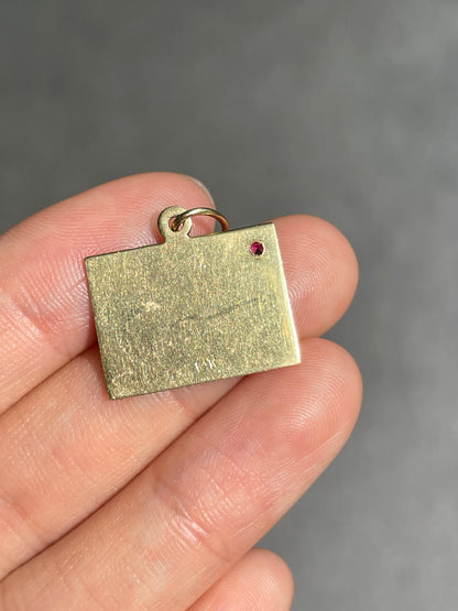 Vintage 14K Gold Engravable Marriage Certificate Charm