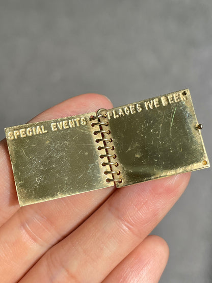 Vintage 14K Gold Articulated "This is My Life" Booklet Charm