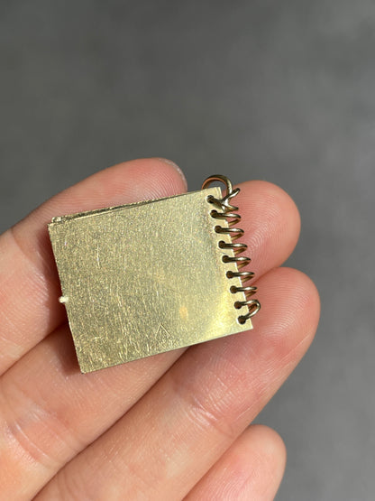 Vintage 14K Gold Articulated "This is My Life" Booklet Charm