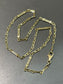 18K Yellow Gold Fancy Link Necklace 16.5 inch