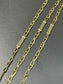 18K Yellow Gold Fancy Link Necklace 16.5 inch