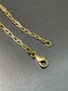 18K Yellow Gold Fancy Link Necklace 16.5 inch
