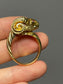 Vintage 18K Two-Tone Gold Diamond Ruby Ram Ring