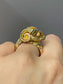 Vintage 18K Two-Tone Gold Diamond Ruby Ram Ring