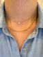 18K Yellow Gold 0.50 CTW Diamond Double Strand Necklace 16.0 inch