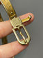 Vintage Hammerman Brothers 14K Yellow Gold Adjustable Buckle Belt Bracelet