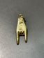 Vintage 14K Yellow Gold Rock and Roll Hand Charm Pendant