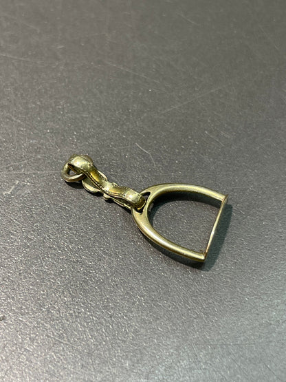 Vintage 14K Yellow Gold Buckle Horseshoe Charm