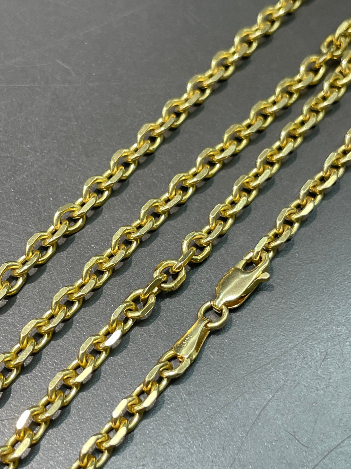 14K Yellow Gold 4.0 mm Cable Link Chain Necklace 20.5 inch