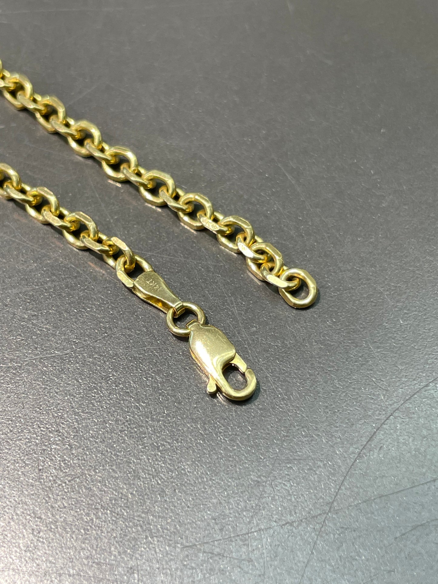 14K Yellow Gold 4.0 mm Cable Link Chain Necklace 20.5 inch