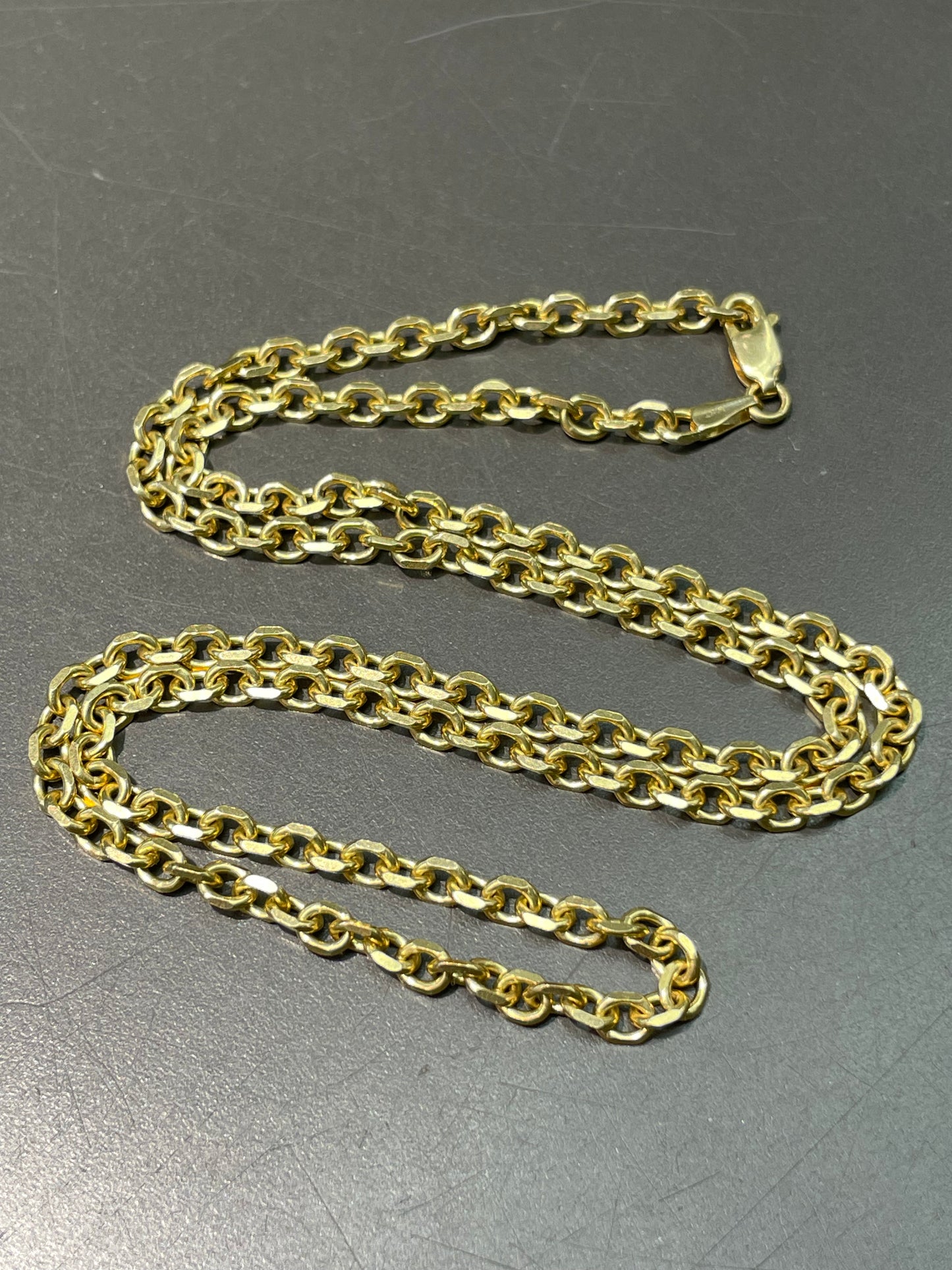 14K Yellow Gold 4.0 mm Cable Link Chain Necklace 20.5 inch