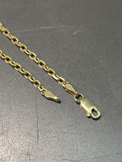 14K Yellow Gold 2.5 mm Cable Link Chain Necklace 24.0 inch