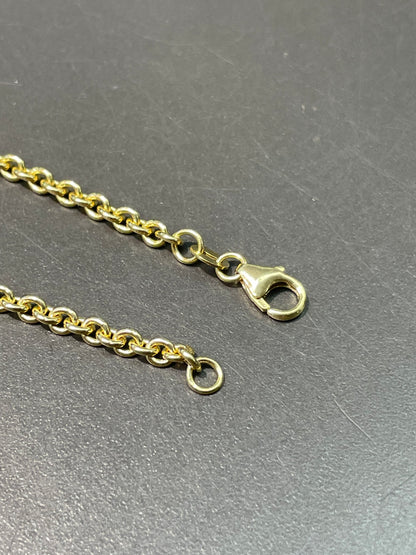 14K Yellow Gold 3.0 mm Round Oval Link Chain Necklace 24.0 inch